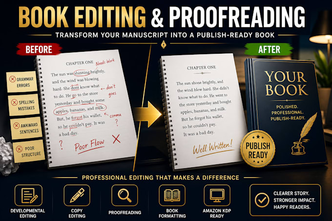 do book proofreading and book editing