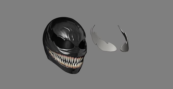 design custom 3d cosplay mask halloween helmet and wearable props