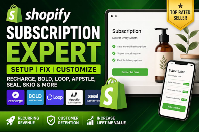 build shopify subscription box store with recharge appstle loop membership