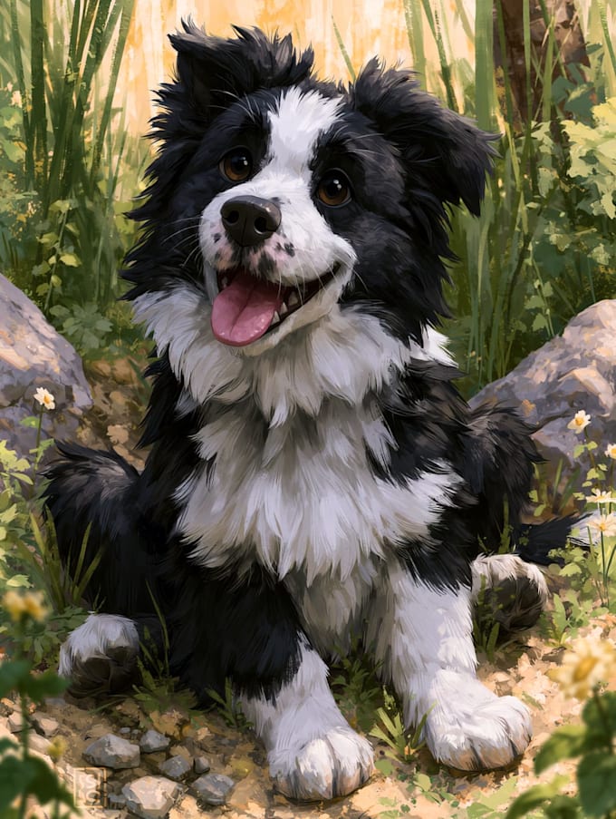 create disney pet portrait illustration