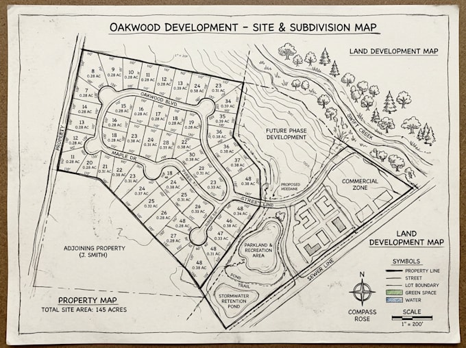 design campground map, park map, trail map and visitor map, wayfinding map