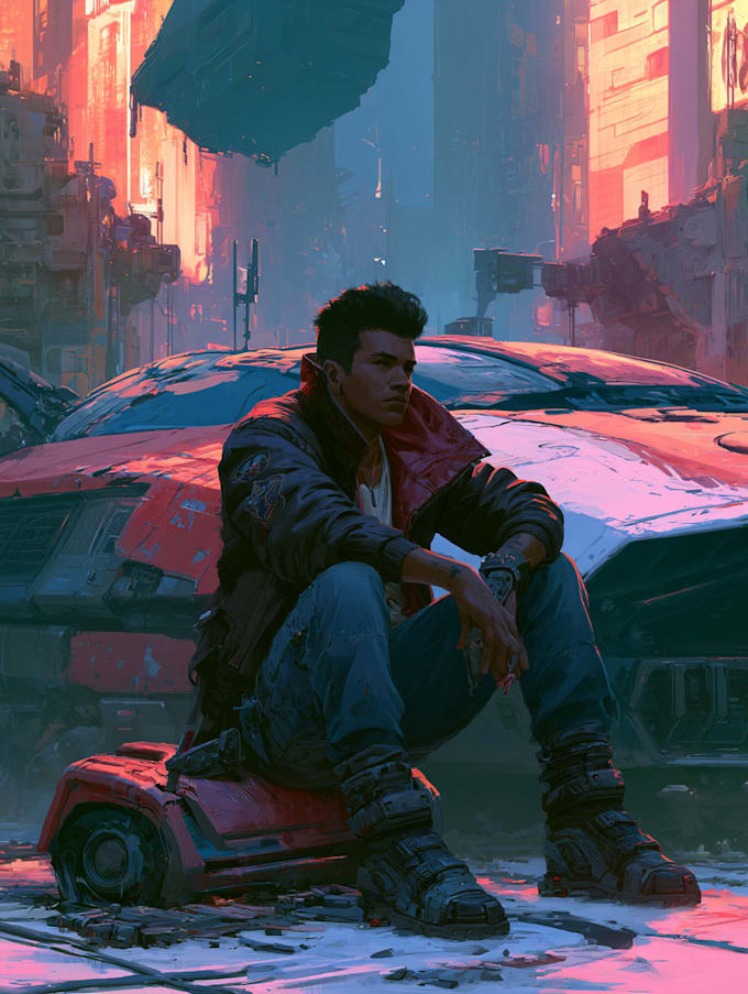illustrate sci fi character