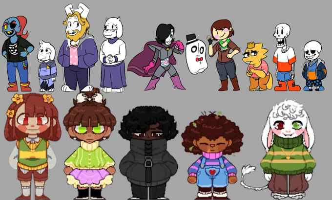 create a custom undertale and deltarune pixel art sprite for you game
