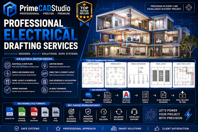 create professional autocad electrical drawings, sld, panel layouts and wiring