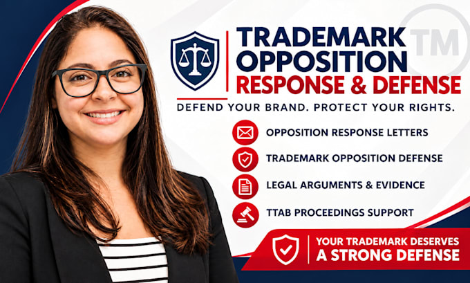 draft an opposition response letter for your trademark opposition