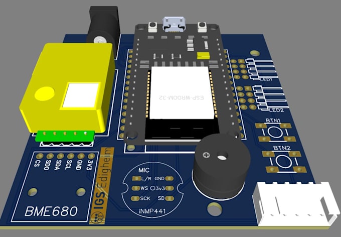 design schematics, layout analog sensor pcb, mixed signal sensor for prototypes