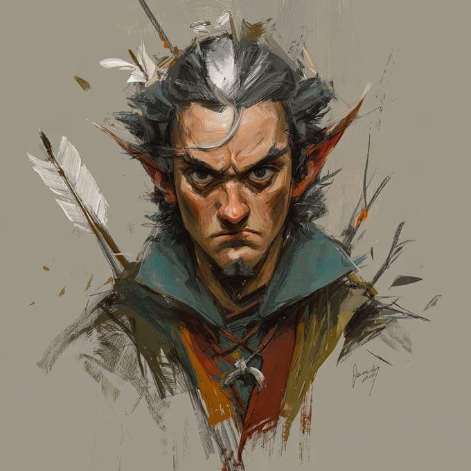 design professionally your fanatsy character for you