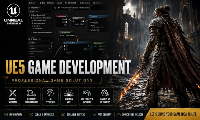 create unreal engine game combat system vfx unreal blueprint