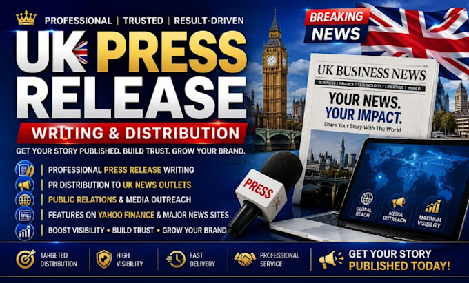 write UK US press release, distribute your press release, submit press release