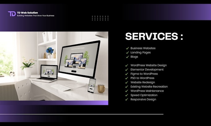 design and develop a professional wordpress website