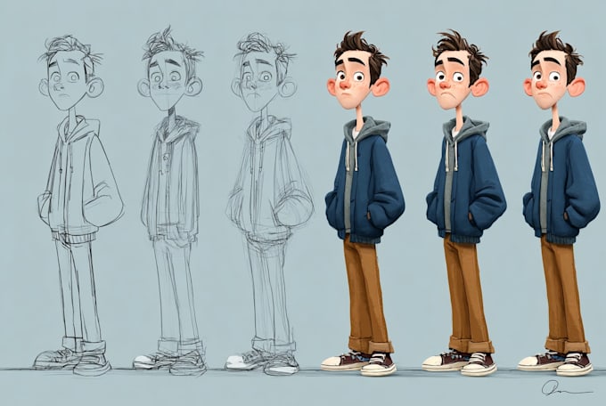 design cute cartoon characters