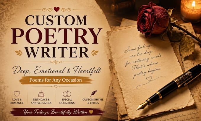 write original, custom, and emotional poetry