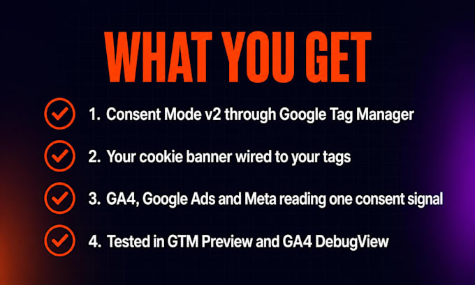 setup google consent mode v2 with GTM and cookie banner