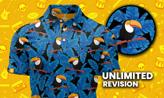 design custom seamless polo shirt patterns for golf and fashion