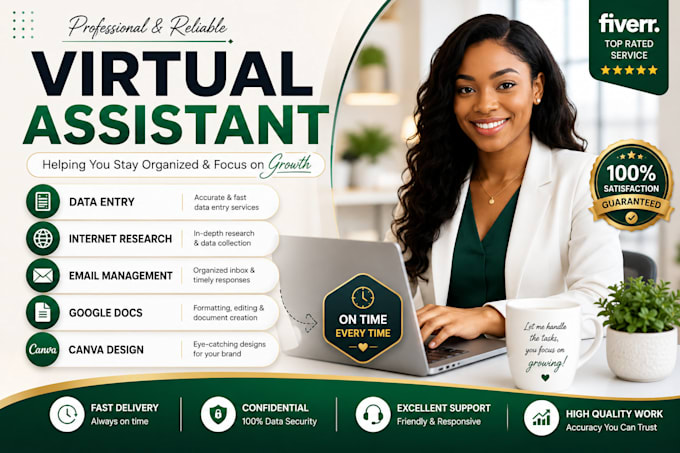 be your virtual assistant for data entry, internet research