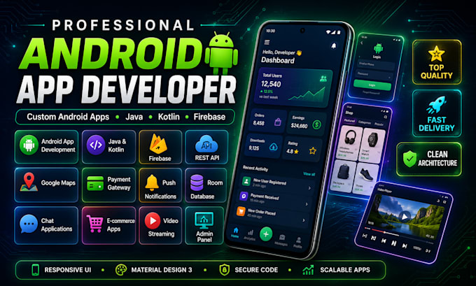 develop a professional android app using kotlin and java