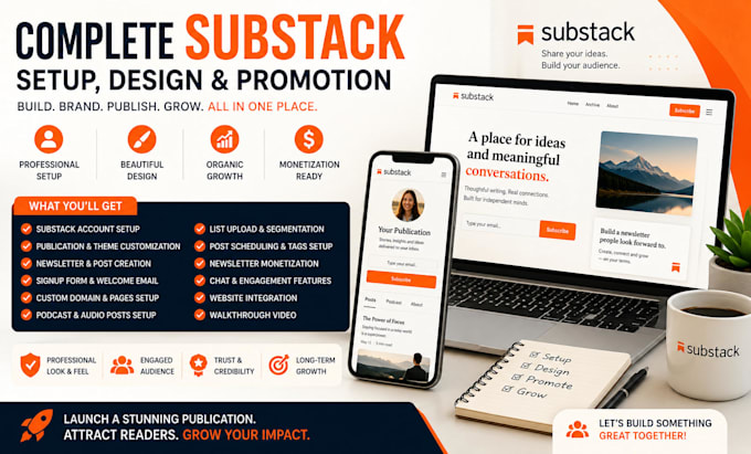 setup substack account design substack article substack post promotion