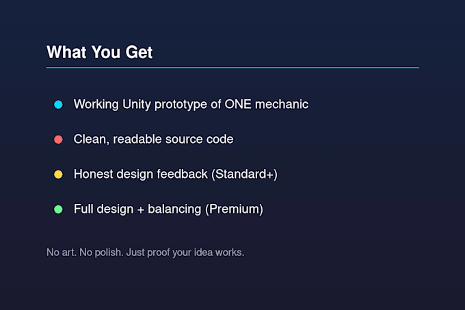 validate your game idea with a fast unity prototype