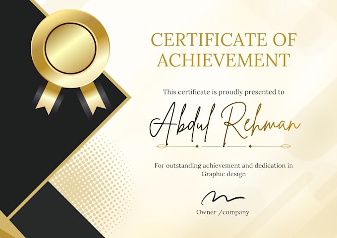 design professional certificates customize
