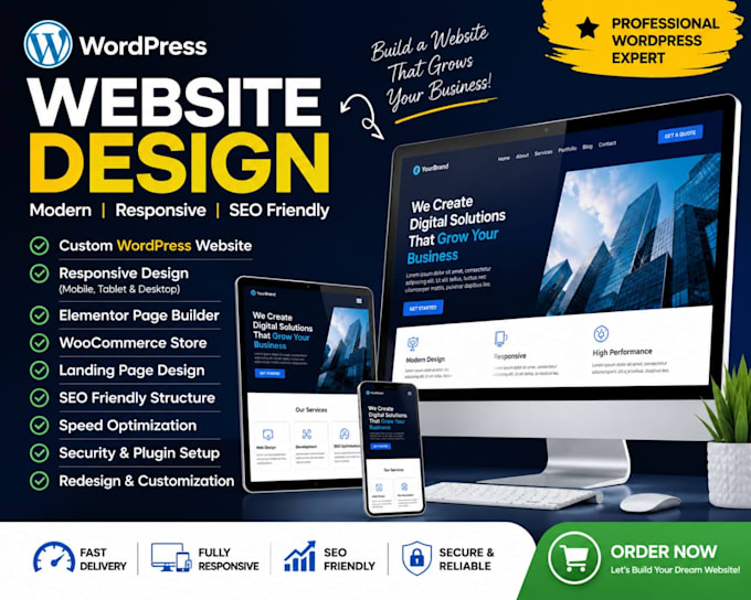 design wordpress website for commerce store