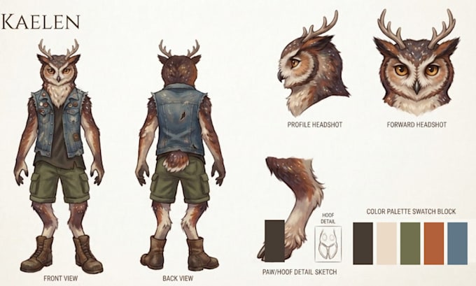 draw your fursona furry reference sheet