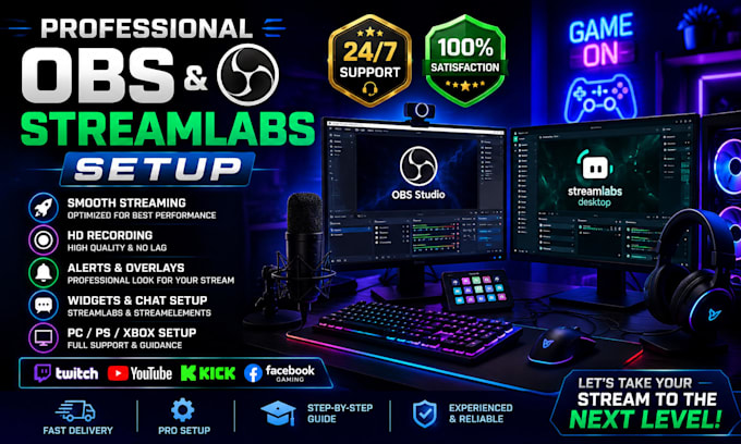 set up streamlabs obs for professional streaming and recording