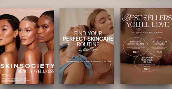 create skincare brochure catalog canva beauty product layout PDF