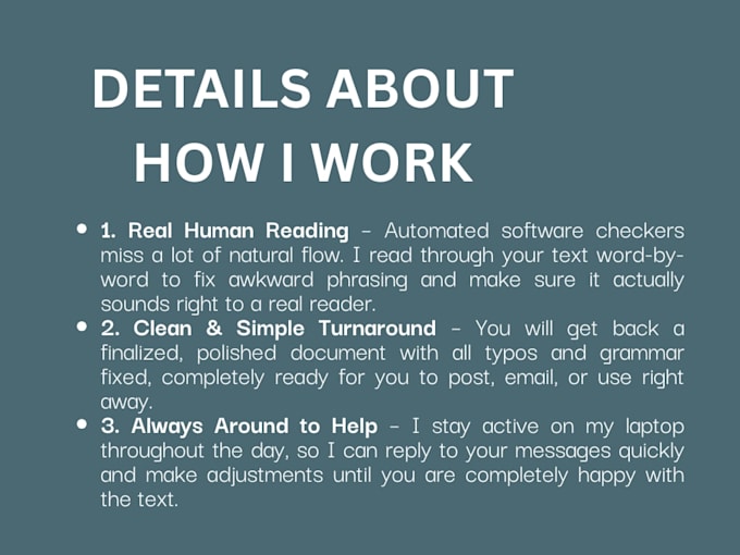 proofread and edit your documents for error free english