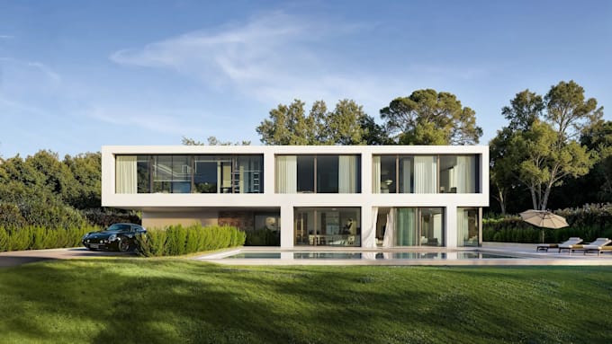 create photorealistic 3d exterior rendering