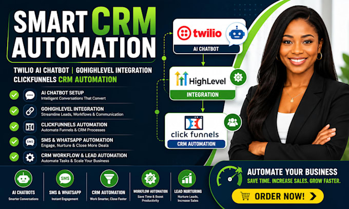setup twilio ai chatbot, gohighlevel integration clickfunnels CRM automation