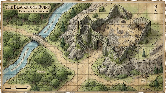 design custom fantasy village maps for dnd adventures