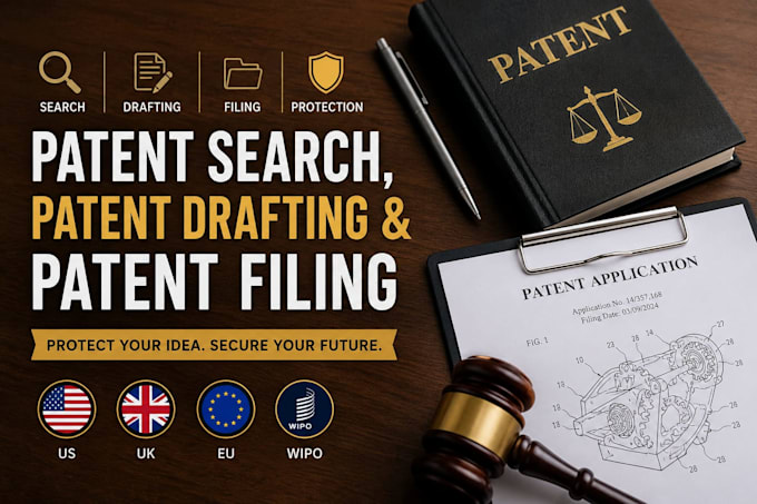 do patent search, patent drafting and patent filing