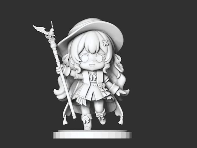 create your chibi character into 3d printing stl