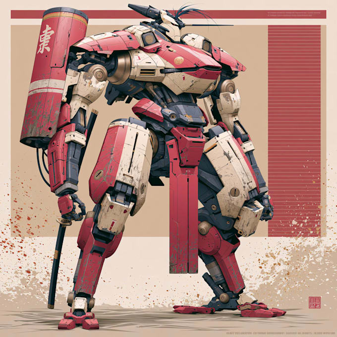 create custom mecha robot art