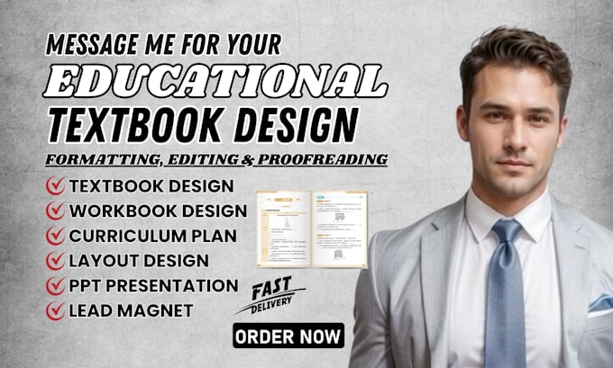 design educational textbooks, workbooks, and learning materials