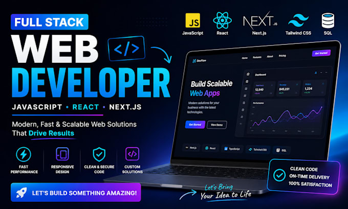 be react, nextjs web developer