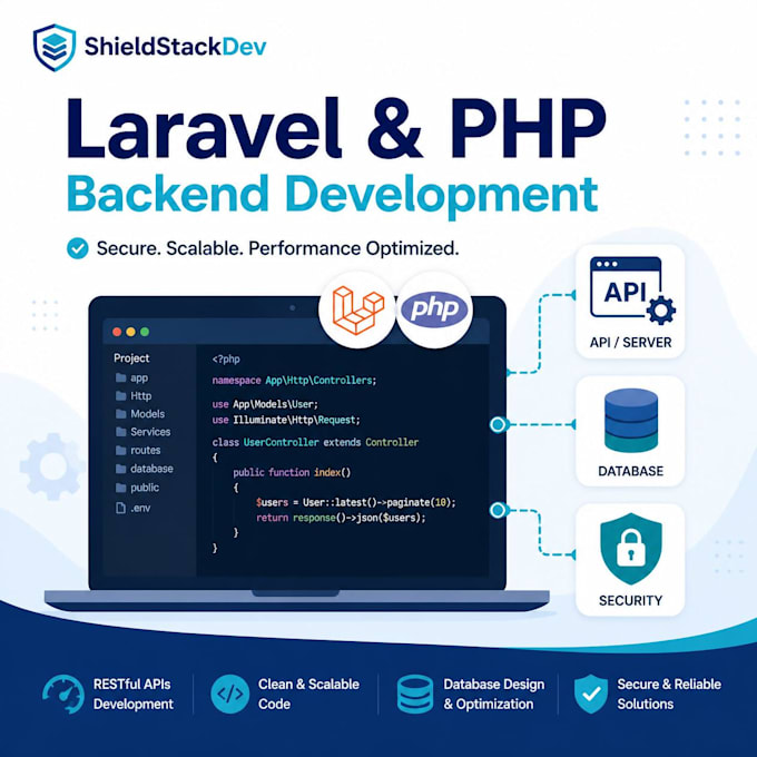 build laravel PHP backend website