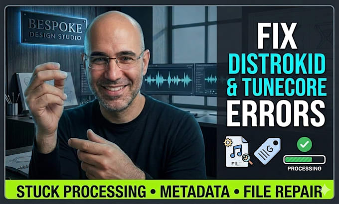 troubleshoot distrokid upload stuck processing and tunecore file errors