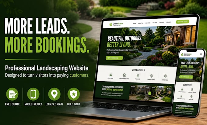 design a landscaping website lawn care website that gets more leads
