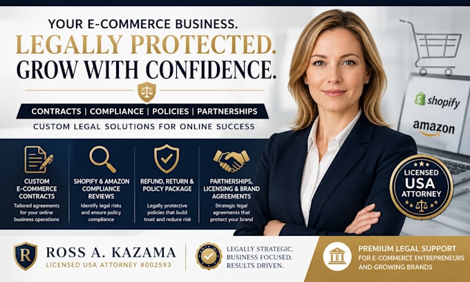 draft custom ecommerce contracts as your licensed US attorney