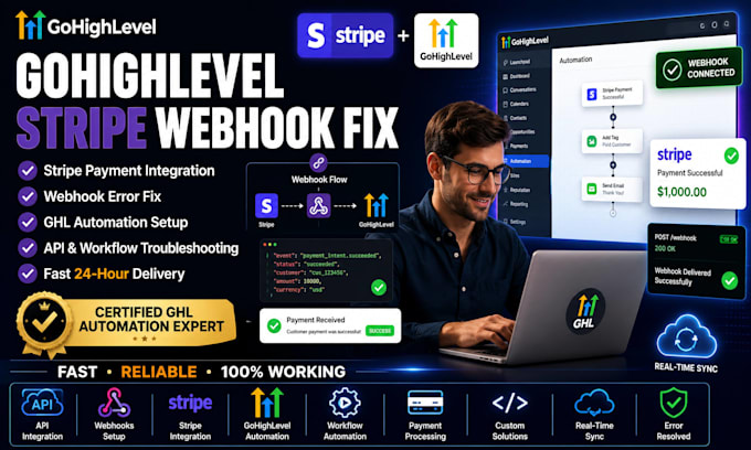 fix gohighlevel stripe webhook integration errors