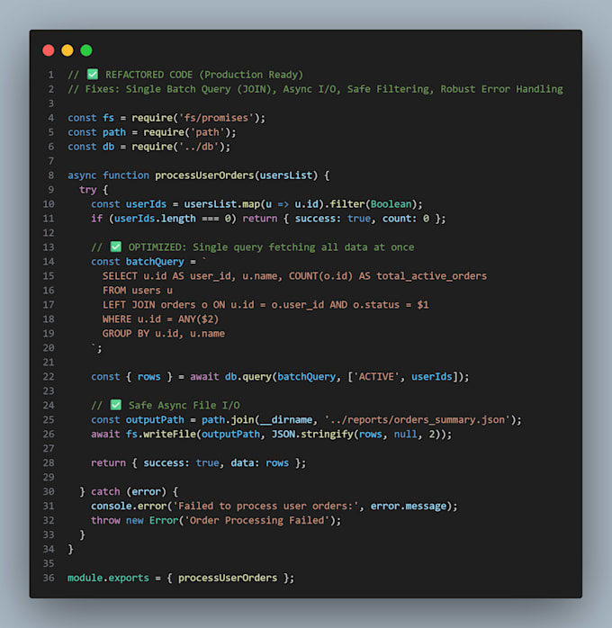 review fix and optimize your ai code for production