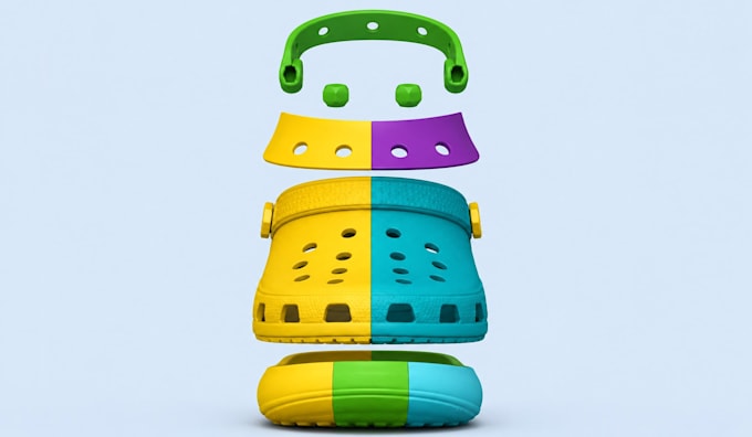 create realistic 3d shoes, slippers, sandals, footwear and rendering