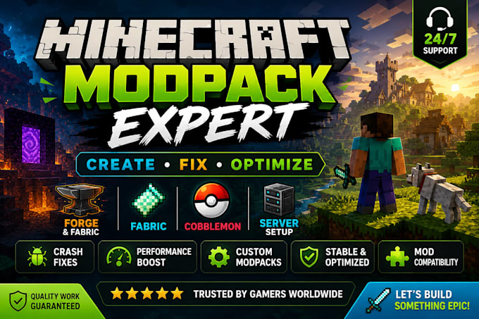create fix optimize custom minecraft modpacks forge fabrics cobblemon palworld