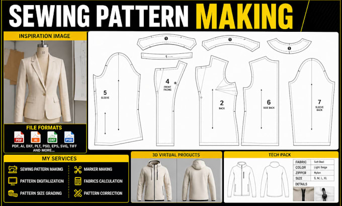 sewing pattern digital sew pattern sewing pattern maker for your clothing brand