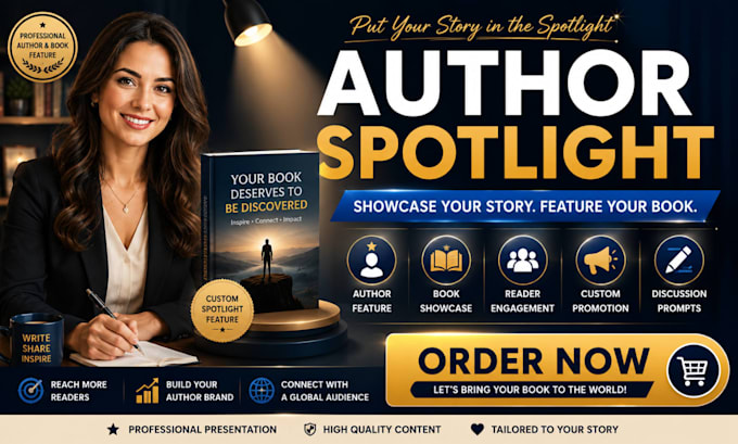 create an author spotlight to promote and showcase your ebook