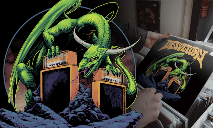 create a custom stoner or doom metal album cover