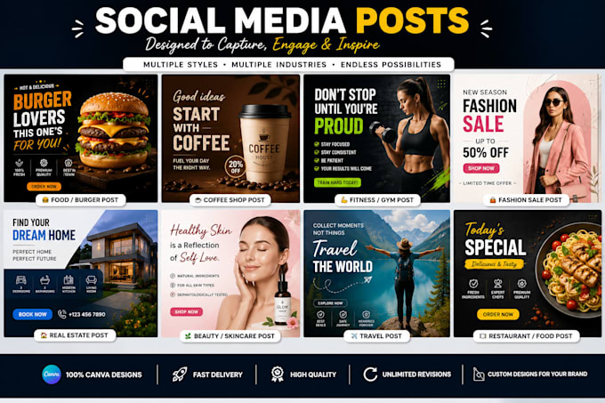 design canva social media posts and banners