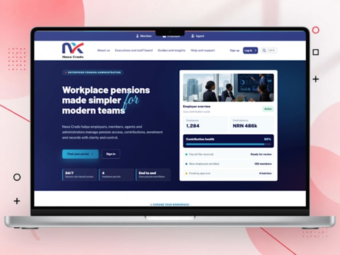 develop a custom business website in react, nextjs, angular