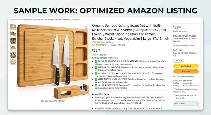 write  amazon listing optimization